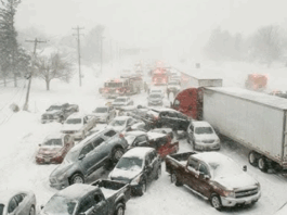 Përplasje zinxhir në SHBA, 45 automjete të përfshira – stuhia e borës shkakton kaos